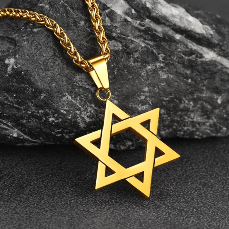 Jewish Magen Star of David Necklace for