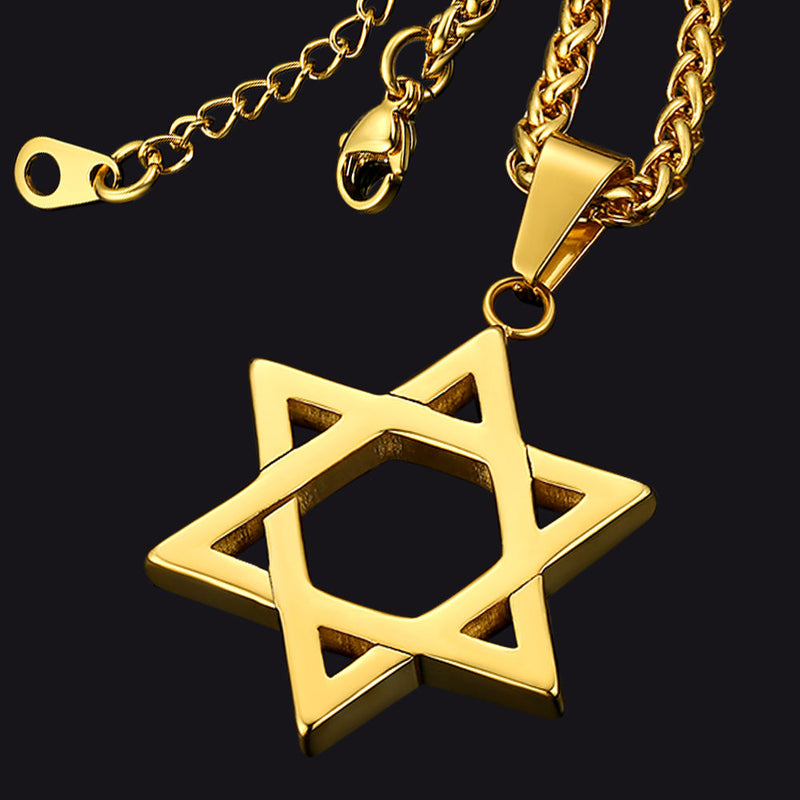 Jewish Magen Star of David Necklace for