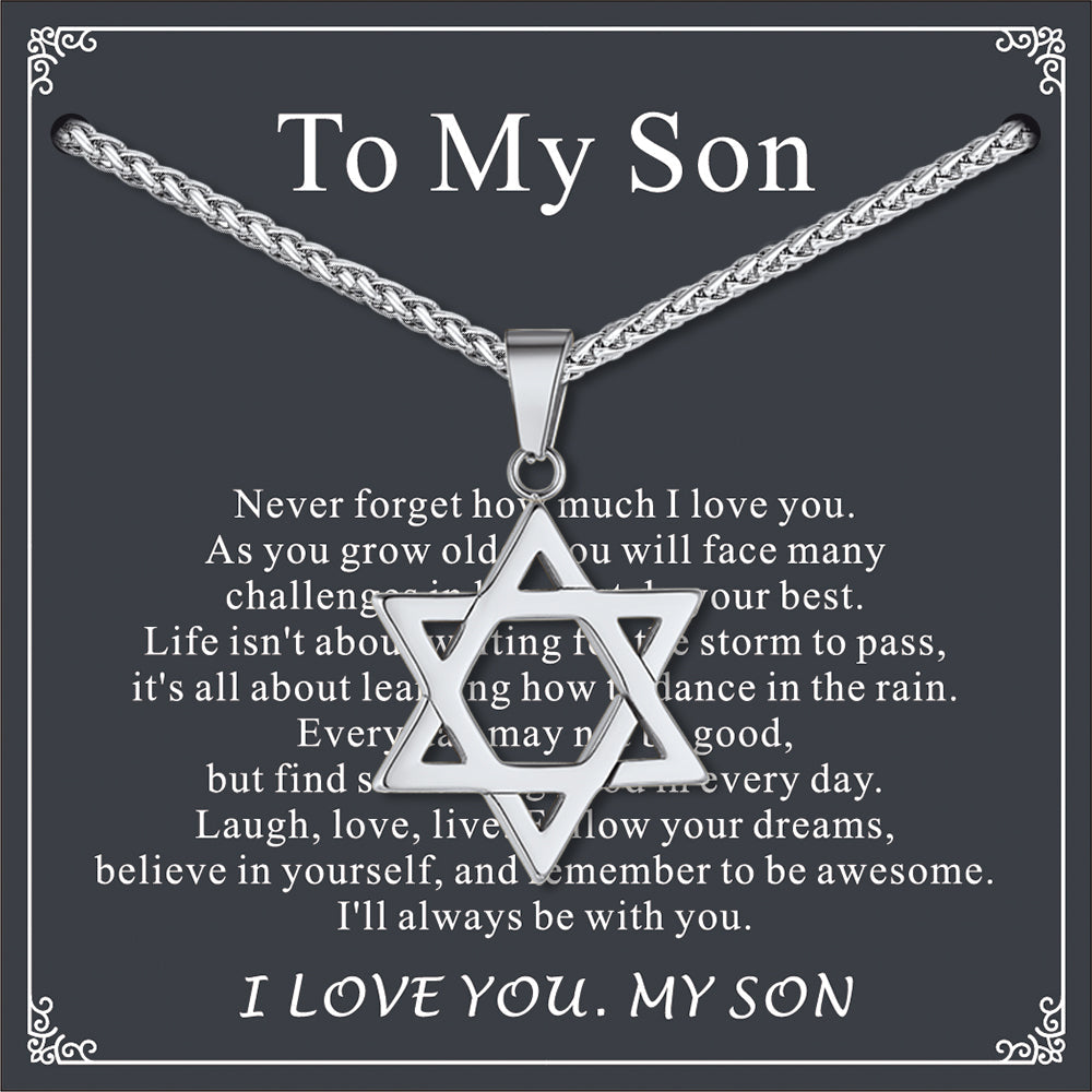 Jewish Magen Star of David Necklace for