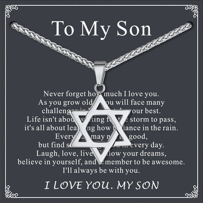 Jewish Magen Star of David Necklace for