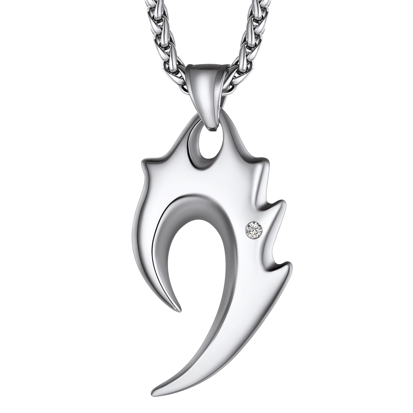 Spear Wolf Teeth Pendant Necklace for