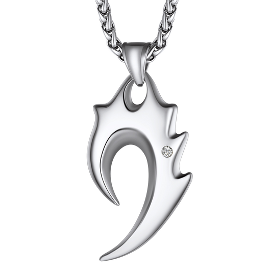 Spear Wolf Teeth Pendant Necklace for