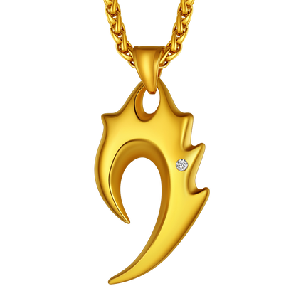 Spear Wolf Teeth Pendant Necklace for