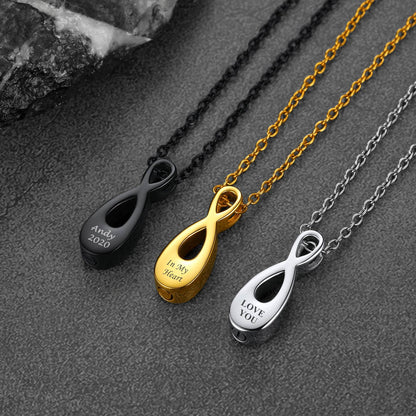 Customized Infinity Urn Necklace Cremation Jewelry for Ashes