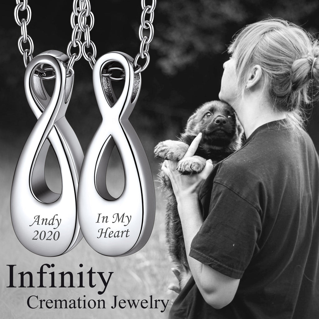 Customized Infinity Urn Necklace Cremation Jewelry for Ashes