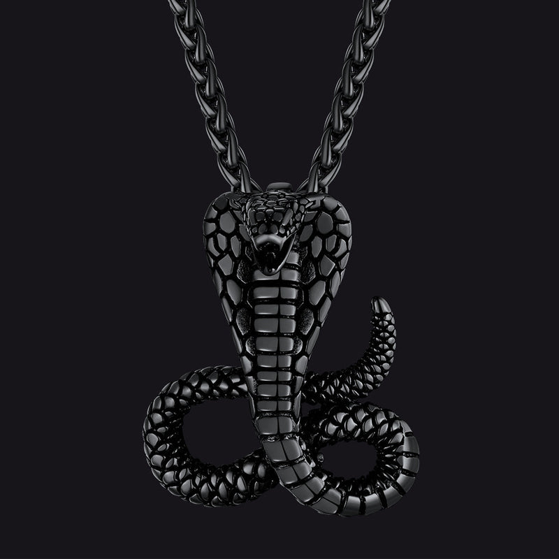 Punk Cobra Sanke Pendant Necklace for