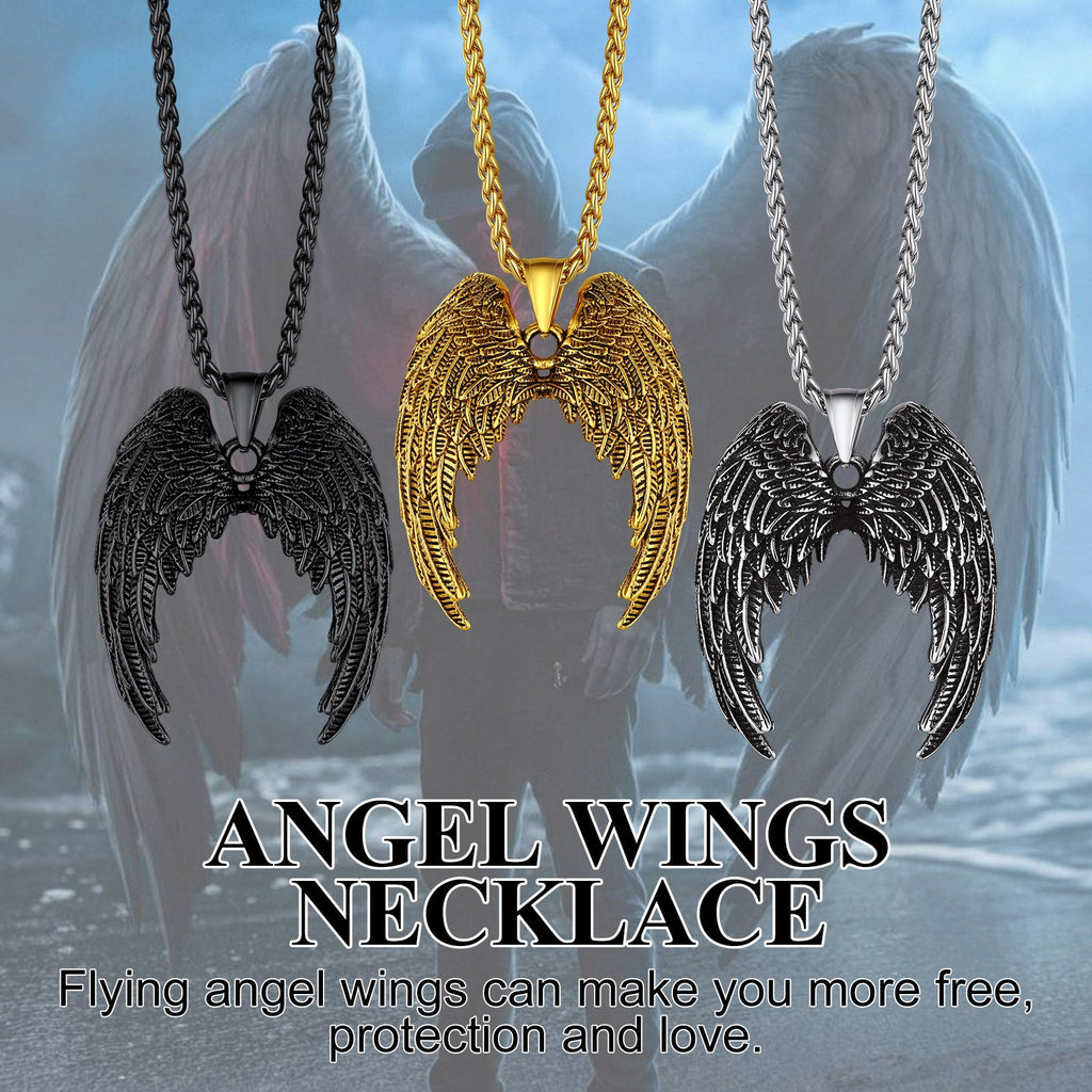 Flash Angel Wings Pendant Necklace for