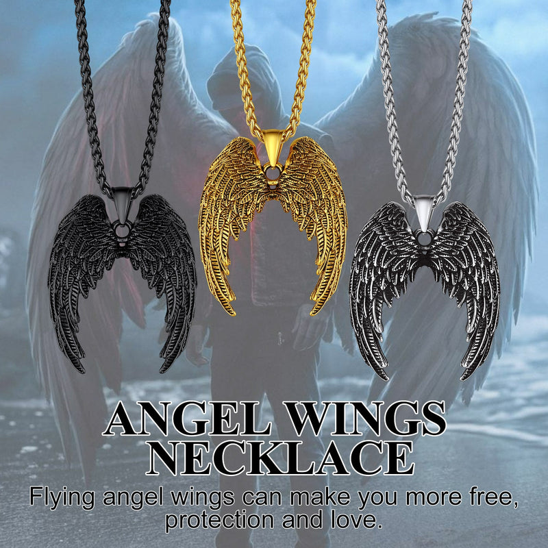 Flash Angel Wings Pendant Necklace for