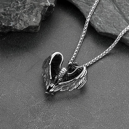 Phoenix Heart Pendant Necklace for