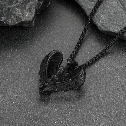 Phoenix Heart Pendant Necklace for