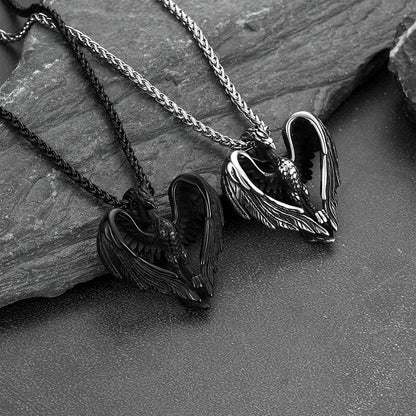 Phoenix Heart Pendant Necklace for