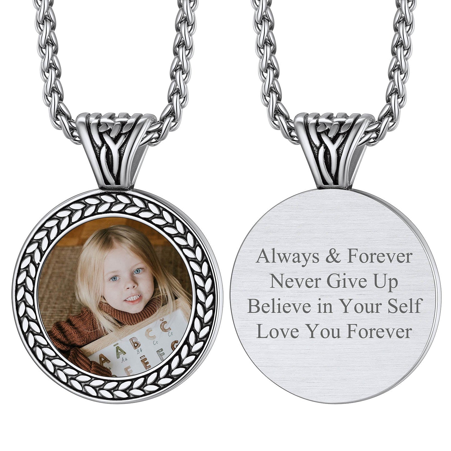 Personalized Pet Memorial Picture Necklace Pendant With Photo for