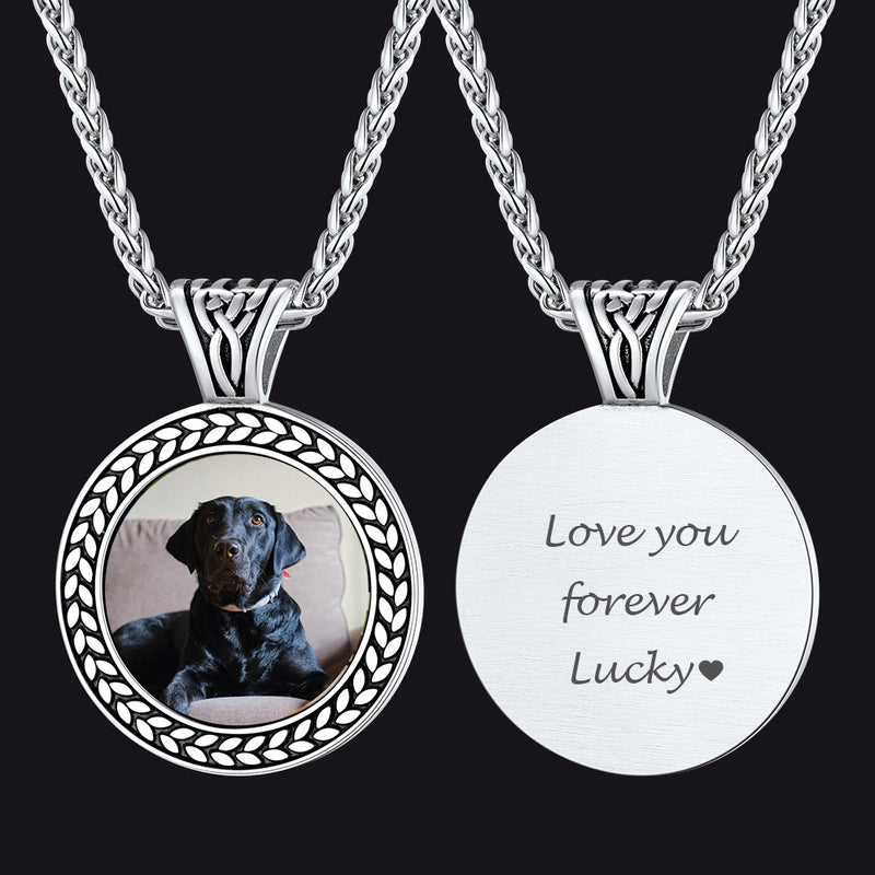 Personalized Pet Memorial Picture Necklace Pendant With Photo for