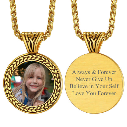 Personalized Pet Memorial Picture Necklace Pendant With Photo for