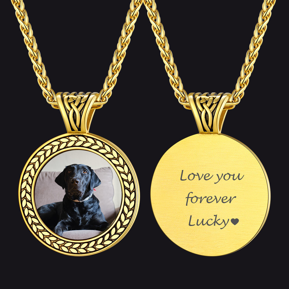 Personalized Pet Memorial Picture Necklace Pendant With Photo for