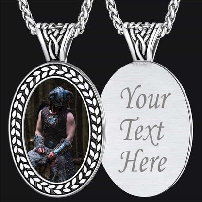 Oval Customized Photo Necklace With Picture for
