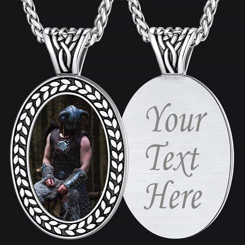 Oval Customized Photo Necklace With Picture for