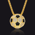 3d Cz Football Necklace Sports Pendant for Fan