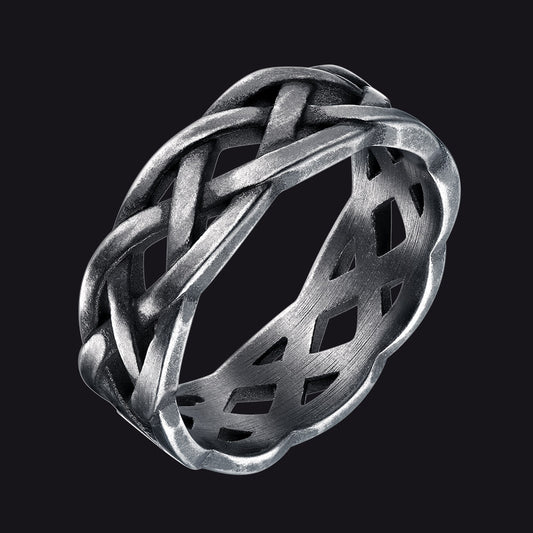 Irish Celtic Knot Band Ring Stainless Steel for