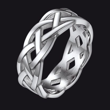 Irish Celtic Knot Band Ring Stainless Steel for
