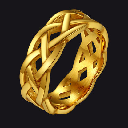 Irish Celtic Knot Band Ring Stainless Steel for