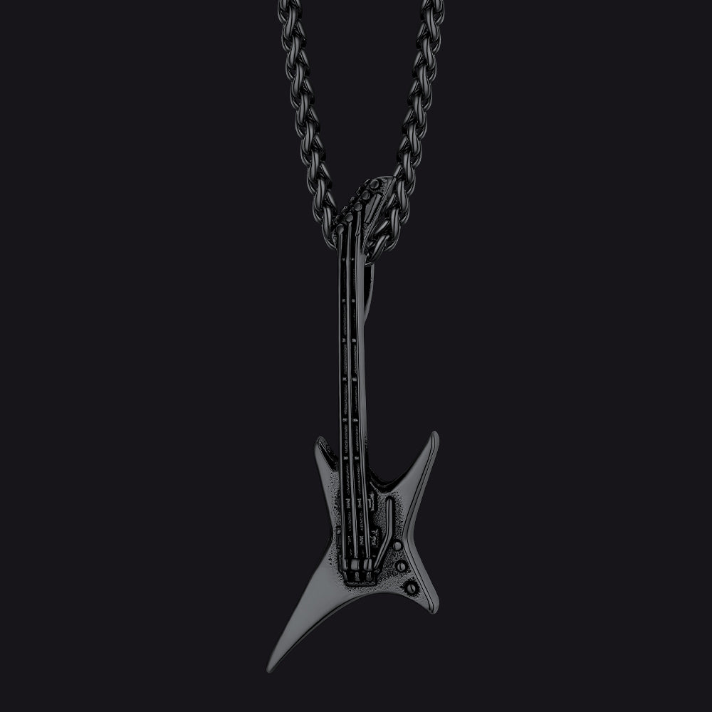 Rock Guitar Pendant Music Necklace for