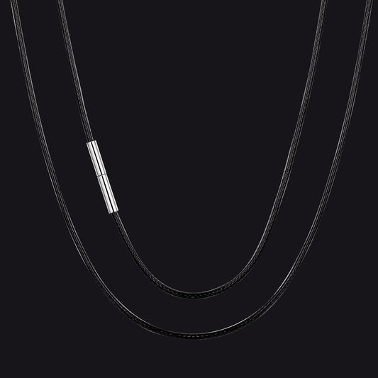 2mm Wide Wax Rope Braided Leather Necklaces Chain for Diy Pendant