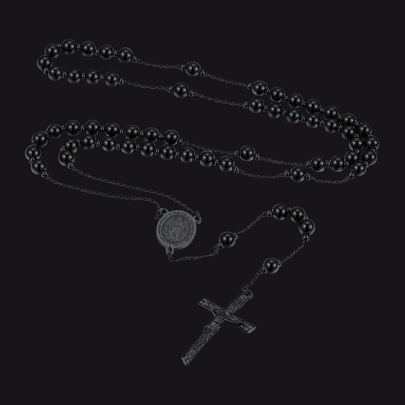 Catholic Virgin Mary Rosary Beads Necklace for