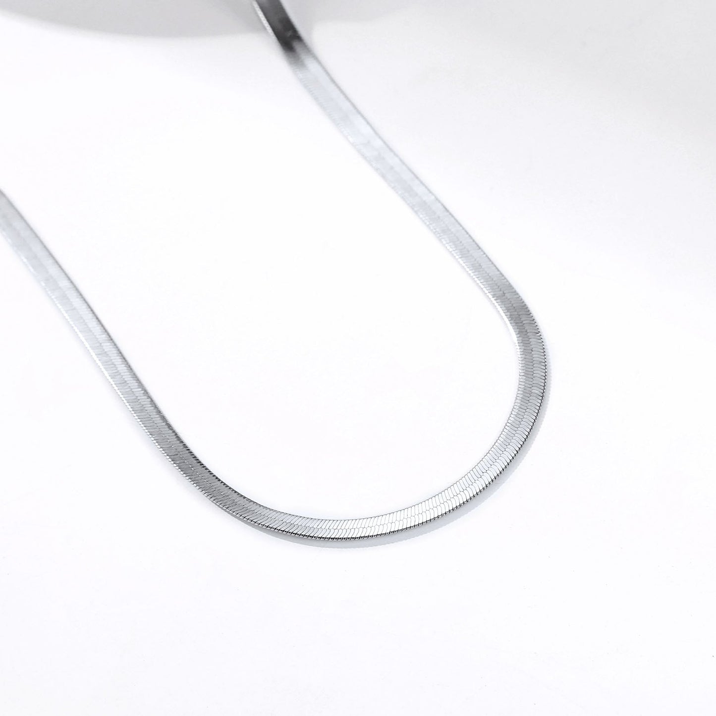 Sterling Silver Flat Snake Chain Anklet Bracelet for