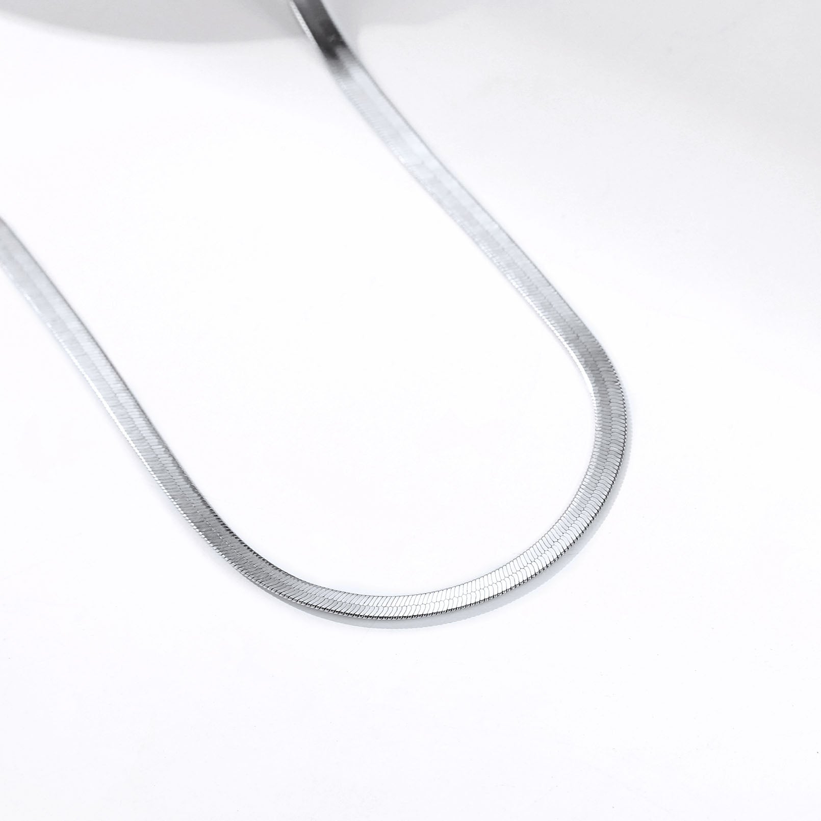 Sterling Silver Flat Snake Chain Anklet Bracelet for