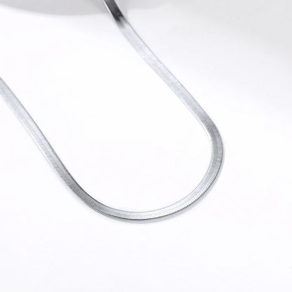 Sterling Silver Flat Snake Chain Anklet Bracelet for