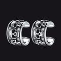 Sterling Silver Skull Ear Cuff Earrings Non-piercing for