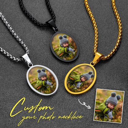 Personalized Saint Christopher Picture Necklace for