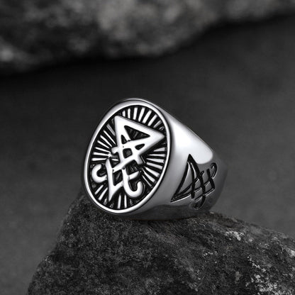 Satan Leviathan Cross Lucifer Signet Ring for