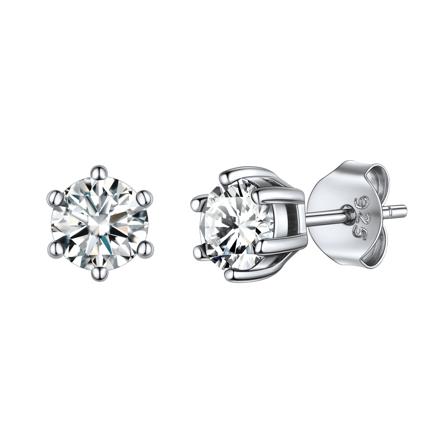 925 Sterling Silver Birthstone Stud Earrings for
