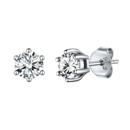 925 Sterling Silver Birthstone Stud Earrings for