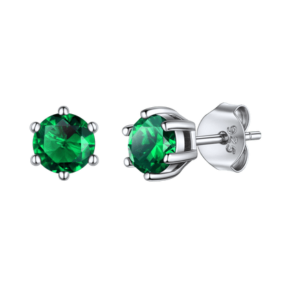 925 Sterling Silver Birthstone Stud Earrings for