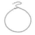 3mm Sterling Silver Cuaba Chain Anklet for