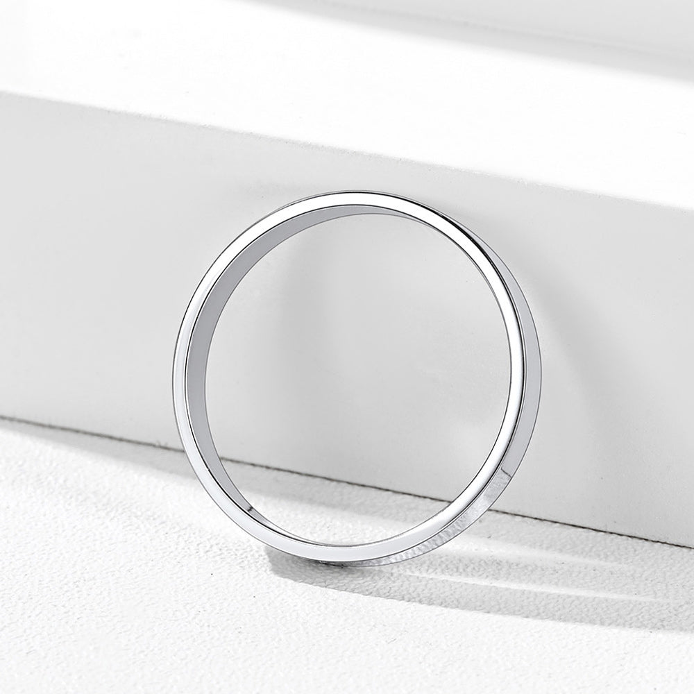 925 Sterling Silver Custom Simple Band Ring for Couple , 3mm/5mm