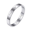 925 Sterling Silver Custom Simple Band Ring for Couple , 3mm/5mm