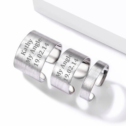925 Sterling Silver Custom Open Band Ring for , 5/10/15mm