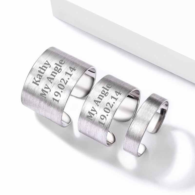 925 Sterling Silver Custom Open Band Ring for , 5/10/15mm
