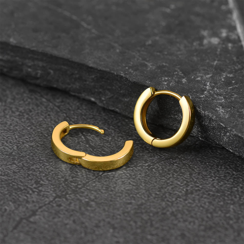 Sterling Silver Huggie Hoop Classic Earrings for
