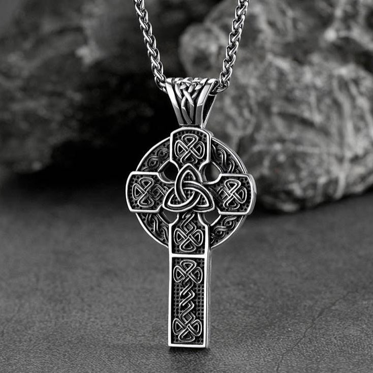 Irish Celtic Cross Necklace Pendant for
