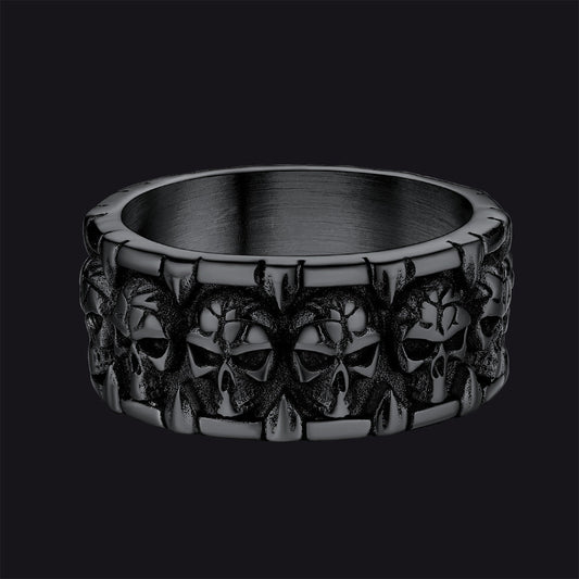 Skull Evil Teeth Stainless Steel Ring for