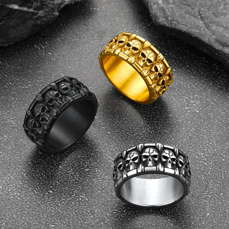 Skull Evil Teeth Stainless Steel Ring for
