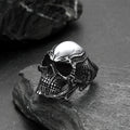 Biker Gothic Skull Ring for in Stainless Steel