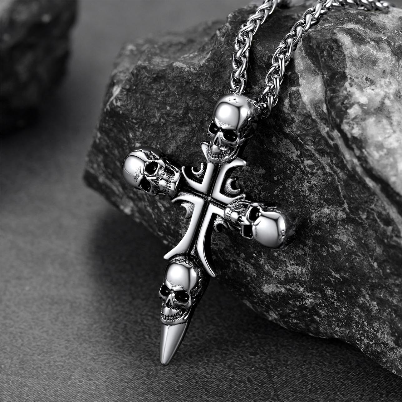 Skull Cross Necklace for Stainless Steel