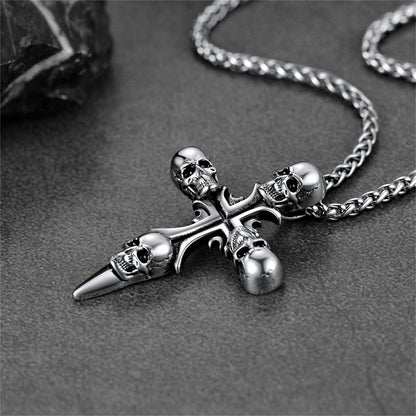 Skull Cross Necklace for Stainless Steel