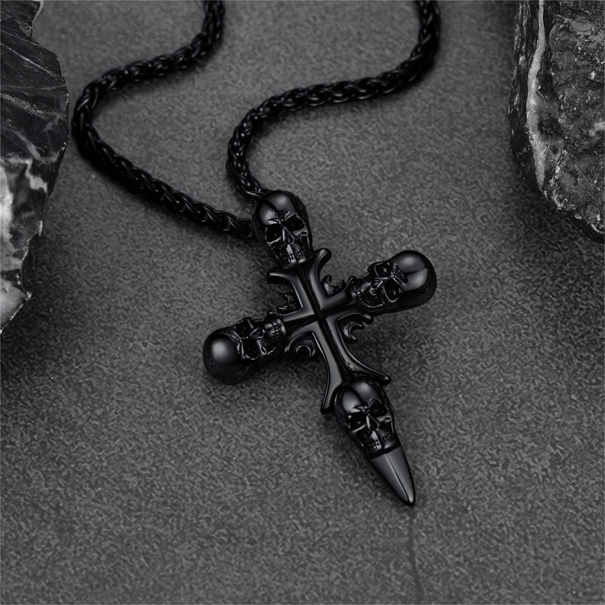 Skull Cross Necklace for Stainless Steel